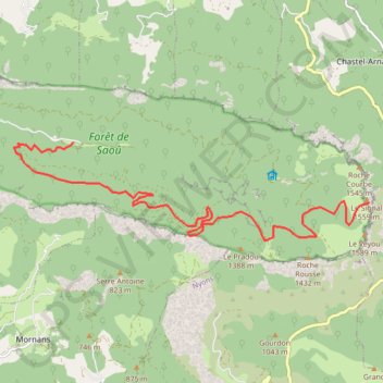 Trois becs saou GPS track, route, trail