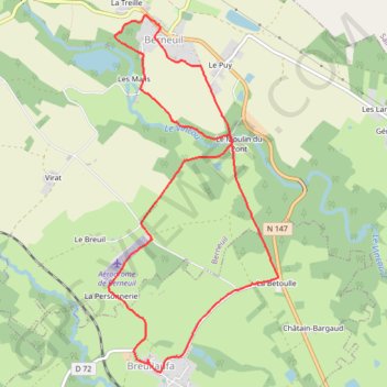 Berneuil Breuilhaufa GPS track, route, trail