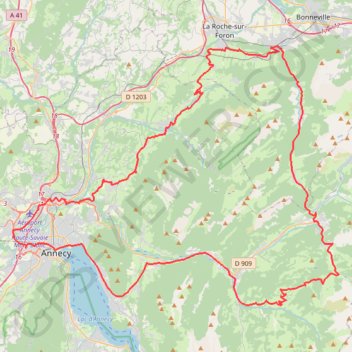 Cran - Fleuries - Vallée du Borne - Croix Fry GPS track, route, trail