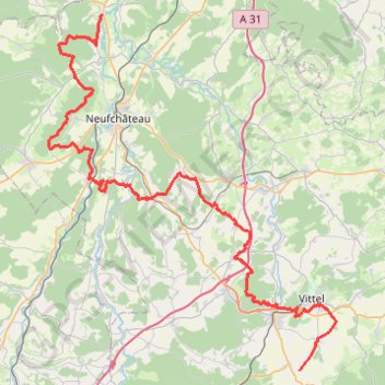 GR714 De Domrémy-la-Pucelle à Dombrot-le-Sec (Vosges) GPS track, route, trail