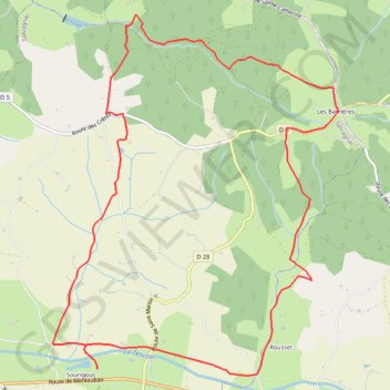 Chemins de pays au-dessus de Salvagnac GPS track, route, trail
