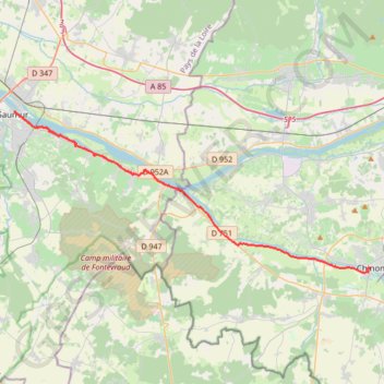 7 Saumur-Chinon 29.50 km GPS track, route, trail