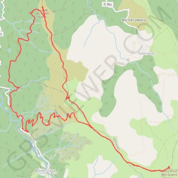 Santa Anna dels Quatre Termes GPS track, route, trail