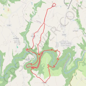 Les Sentiers du Viaur GPS track, route, trail
