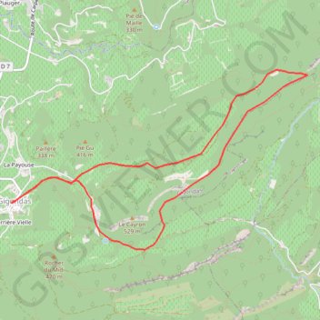 Grande Montagne au départ de Gigondas GPS track, route, trail