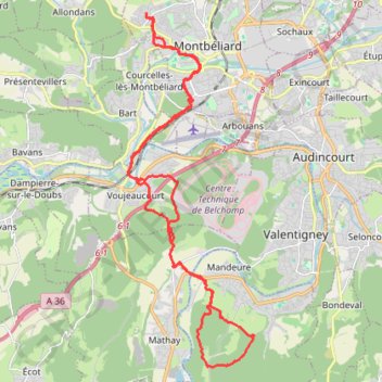 Retour au Belvédère GPS track, route, trail
