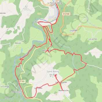 Château Rocher-Gorges de la Sioule GPS track, route, trail
