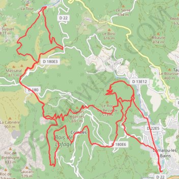 Lamalou GPS track, route, trail