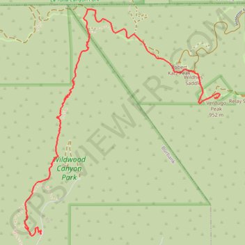 Verdugo Peak GPS track, route, trail