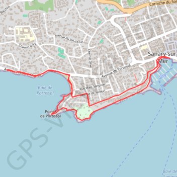 Sentier côtier à Sanary-sur-Mer GPS track, route, trail