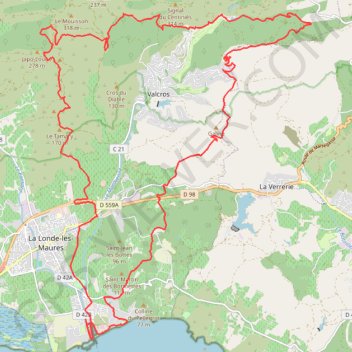 La Maurin des Maures GPS track, route, trail