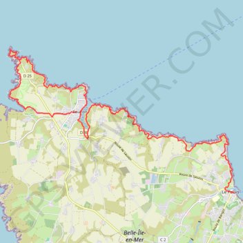 Belle-ile-en-Mer-J1 GPS track, route, trail