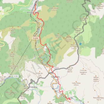Airole-Breil GPS track, route, trail