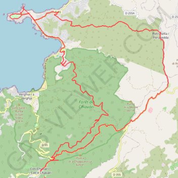 Coti-Chiavari, Punta di Sette Nave, Pietrosella GPS track, route, trail