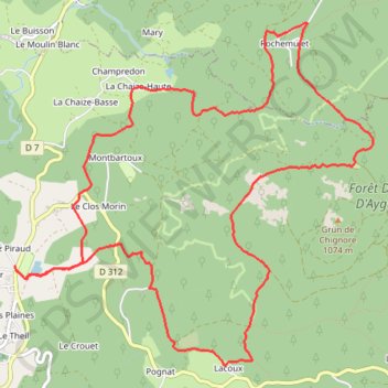 Le Grun de Chignore court GPS track, route, trail
