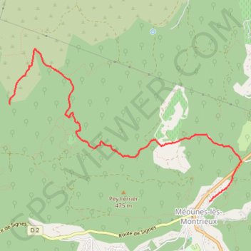Méounes - le Garagaï de Signoret GPS track, route, trail