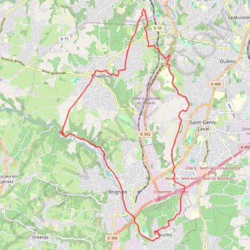 Aqueducs Chaponost GPS track, route, trail