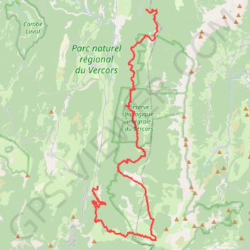 Tour du Vercors jour 4 GPS track, route, trail