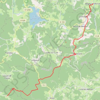 Les Brenets Alligny en Morvan 3 GPS track, route, trail