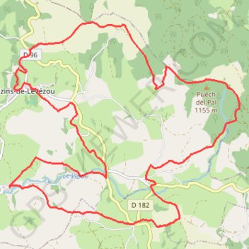 Pic du Pal - Plateau du Lévézou - Gleyzenove GPS track, route, trail