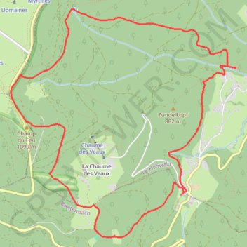 La source de l'Andlau - Le Hohwald GPS track, route, trail