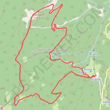 Mont Fromage depuis Col de Porte GPS track, route, trail