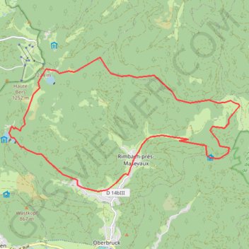Rimbach-Lac Neuweiher-Belackerkopf GPS track, route, trail