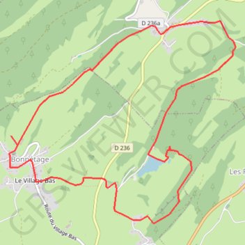 Bonnétage - Doubs GPS track, route, trail