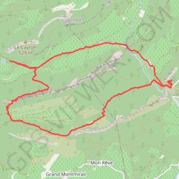 Les dentelles de Montmirail - Chapelle Saint Christophe GPS track, route, trail