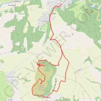 Champeix - Puy de Lavelle GPS track, route, trail