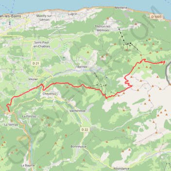 GR Balcon du Léman GPS track, route, trail