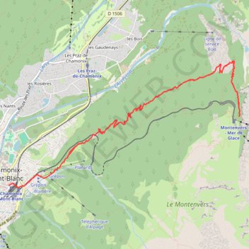 Circuit de la Mer de Glace - Chamonix-Mont-Blanc GPS track, route, trail