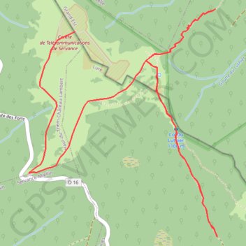 Course Servance GPS track, route, trail