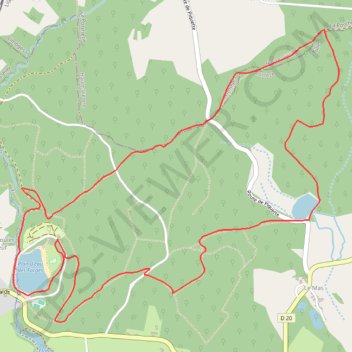 Circuit du plan d'eau - Lamongerie - Pays Vézère Auvézère GPS track, route, trail