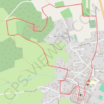 Champdieu GPS track, route, trail