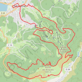 Chaume Francis, Grosse Pierre, Grouvelin GPS track, route, trail