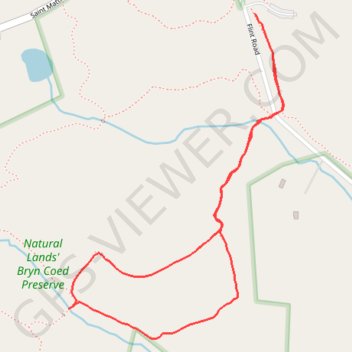 Natural Lands' Brin Coed Reserve GPS track, route, trail