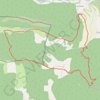 Lange par le Tréboux GPS track, route, trail