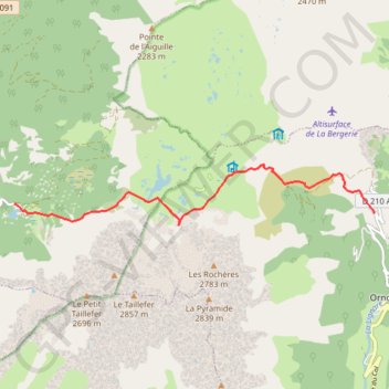 Lac Fourchu GPS track, route, trail