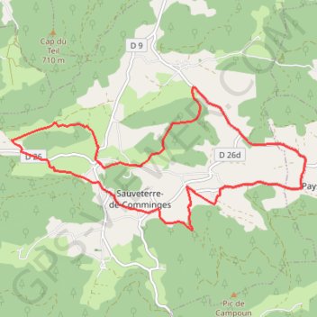 Le tour du Barry - Sauveterre-de-Comminges GPS track, route, trail