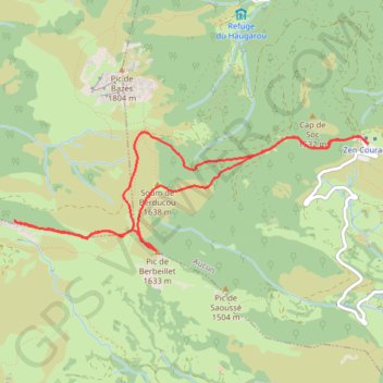 Pic de Cantau Pic de Berbeillet GPS track, route, trail