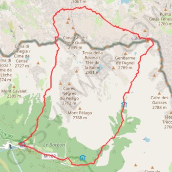 Cime de Brocan GPS track, route, trail