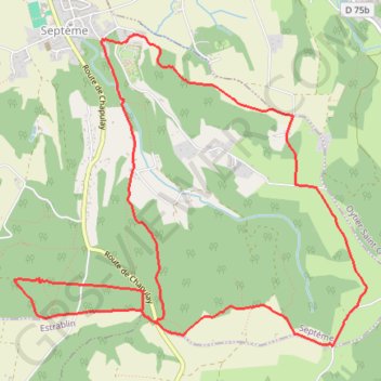 Septème (38) GPS track, route, trail