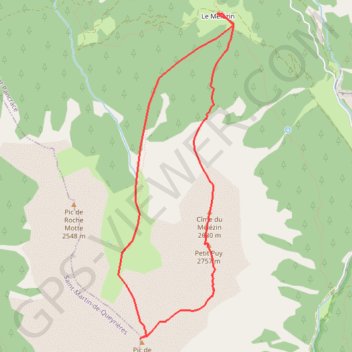 Pic Jean Rey par les crêtes du Melezin GPS track, route, trail