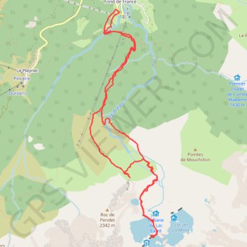 Les sept laux GPS track, route, trail