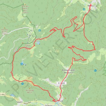 Alsace Haut Rhin Mollau col des perches gresson rimbach col de rimbach mollau GPS track, route, trail