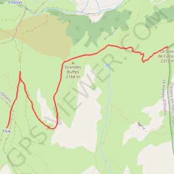 Croix de cassini GPS track, route, trail