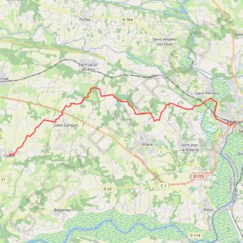 Redon (35600), Ille-et-Vilaine, Bretagne, France - Caden (56220), Morbihan, Bretagne, France GPS track, route, trail