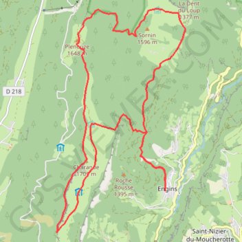 Crêtes de Charande GPS track, route, trail