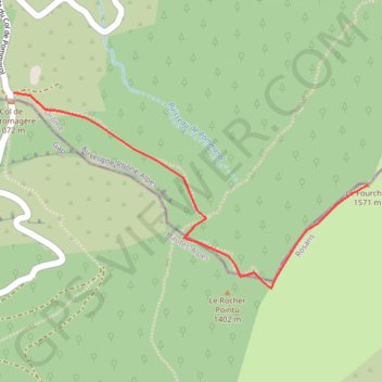 Col de La Fromagère - Le Fourchat GPS track, route, trail